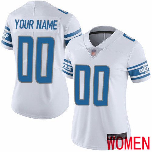 Limited White Women Road Jersey NFL Customized Football Detroit Lions Vapor Untouchable->customized nfl jersey->Custom Jersey